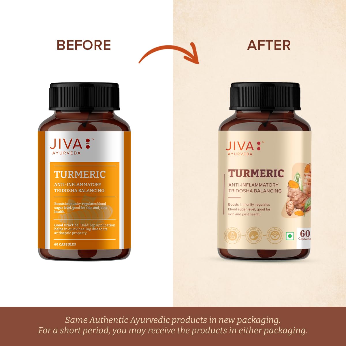 Jiva Ayurveda Turmeric Capsule – 60 Capsules For Immunity and Overall Health, blood sugar levels