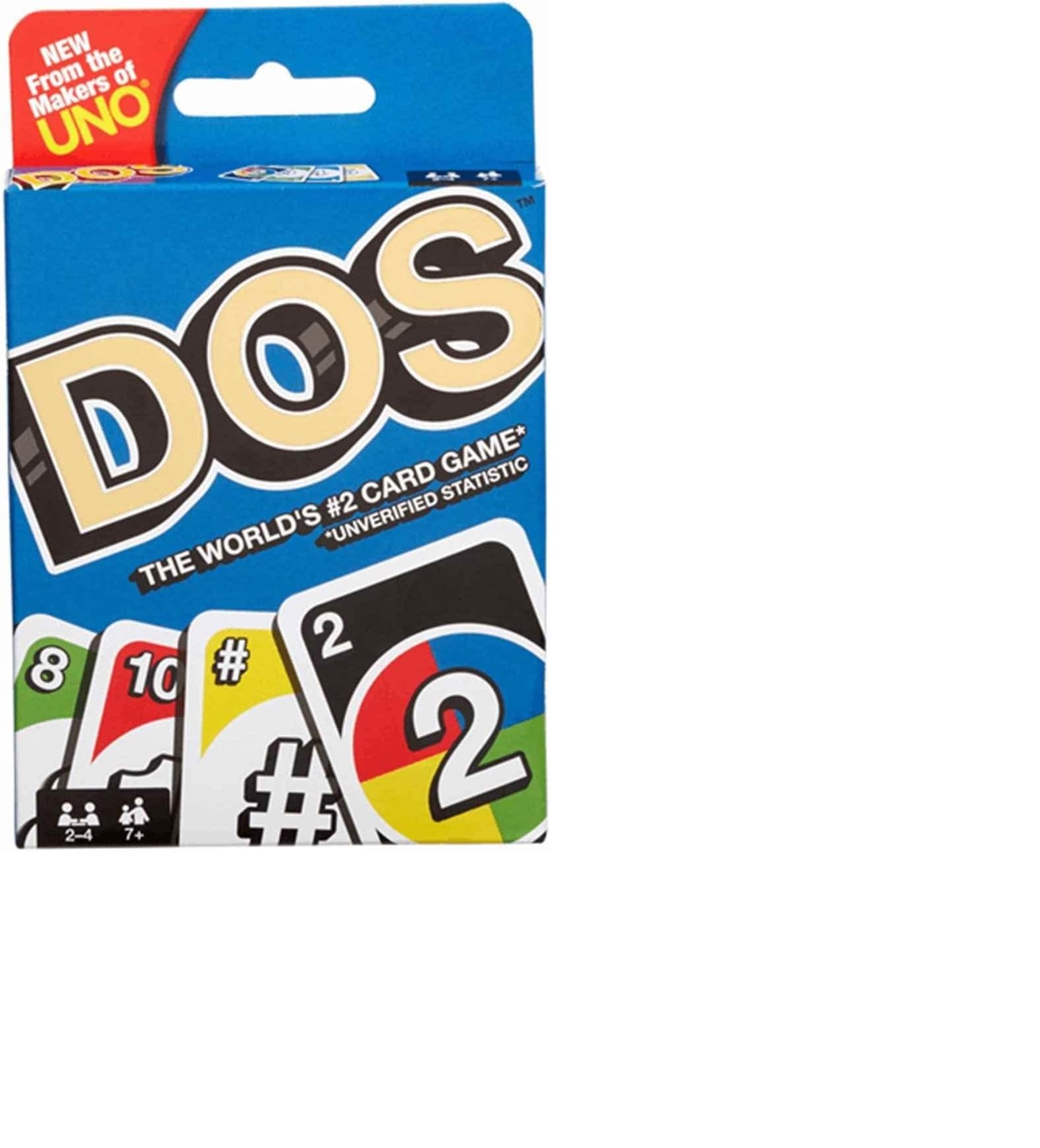 DOS Card Game for Family & Game Night from the Makers of UNO and Featuring Two Discard Piles