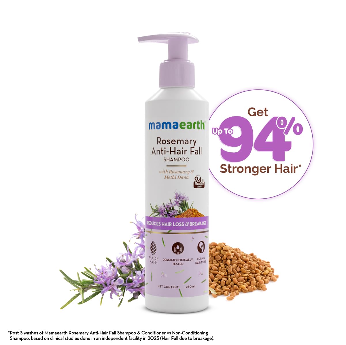 Mamaearth Rosemary Shampoo with Rosemary & Methi Dan 250ml
