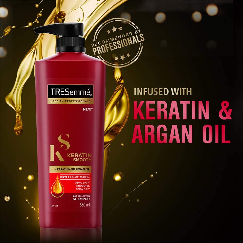 Tresemme Keratin Smooth with Argan Oil Shampoo, 580ml