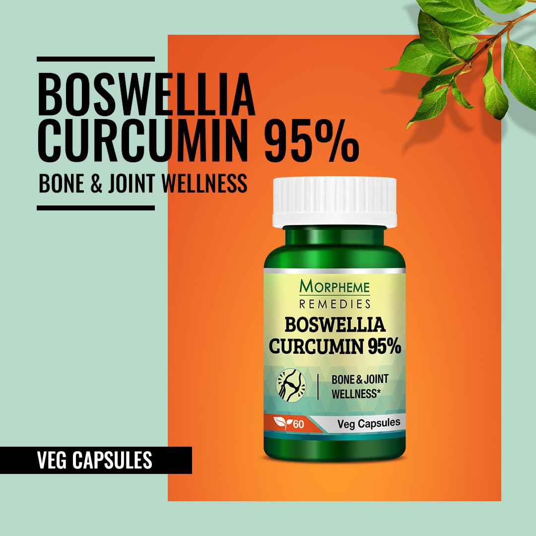 Morpheme Remedies Boswellia Curcumin 95% Bone and Joint Wellness - 60 Veg Capsules