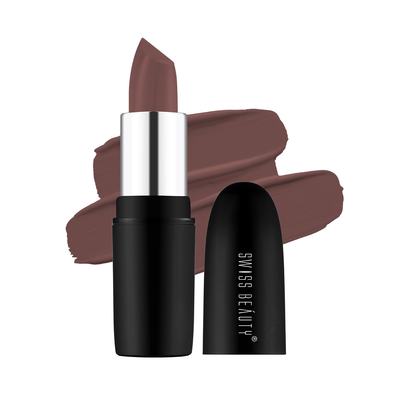 Swiss Beauty Pure Matte Creamy Lipstick | Non-drying, Highly pigmented Lipstick | Shade- Hazelnut, 3.8gm|