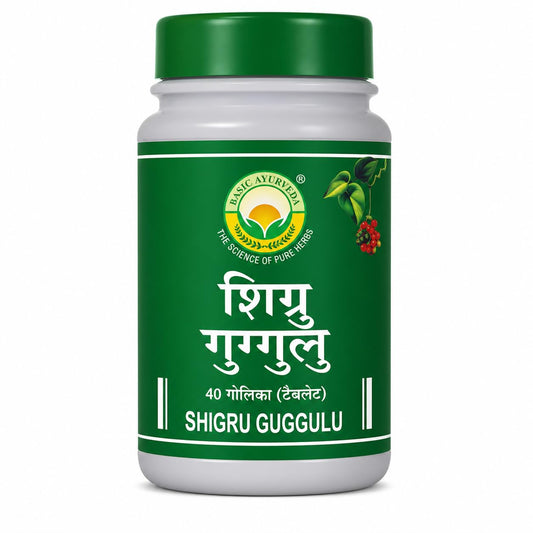 Basic Ayurveda Shigru Guggulu Tablet 40 Tablets For inflammation and pain, stiffening