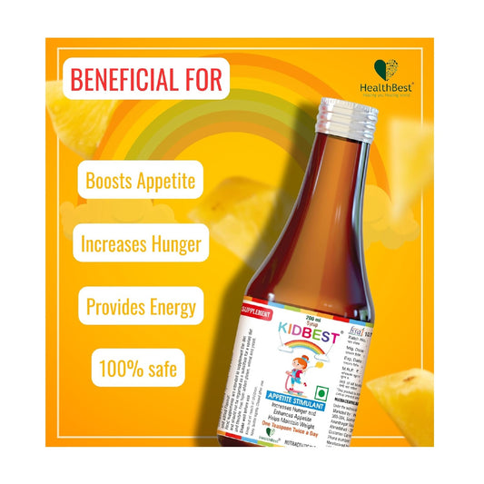 HealthBest Kidbest Appetite Stimulant Syrup for Kids - 200 ml
