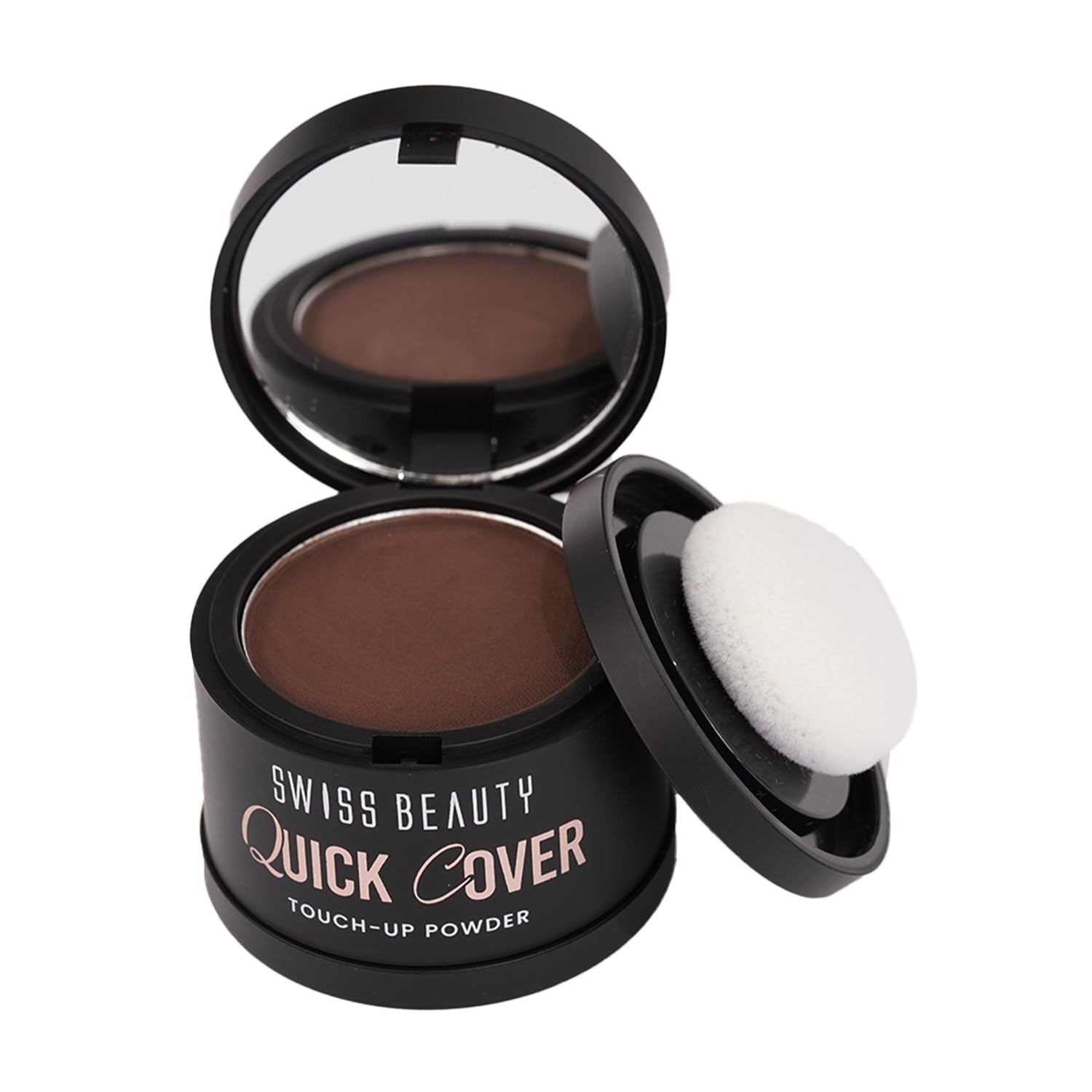 Swiss Beauty Quick Cover Touch-Up Powder | Covers Grey Roots & Bald Spots Instantly | Highly Pigmented | Ideal For Both Men & Women | Long-Lasting | Matte Finish | Shade- Mocha Brown, 4g