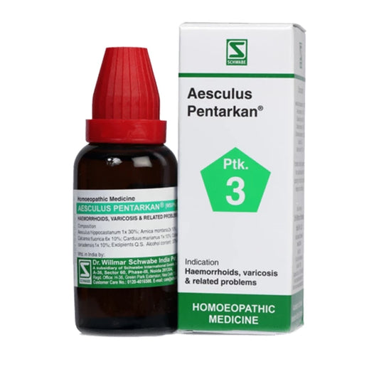Dr Willmar Schwabe India Homoeopathic Aesculus Pentarkan (30ml) for piles constipation