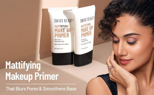 SWISS BEAUTY Makeup Primer Oil Free Mattifying Long Lasting Base, Shades, 30 ml