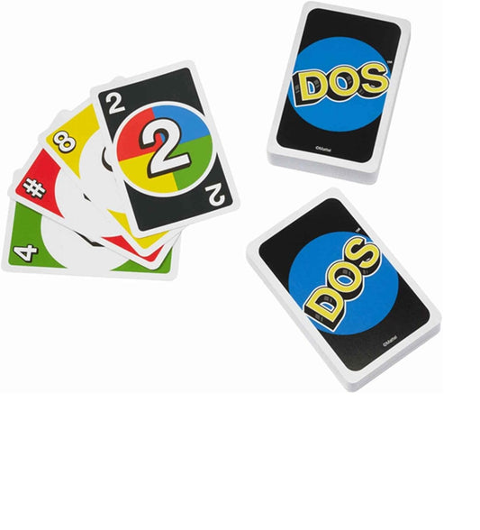 DOS Card Game for Family & Game Night from the Makers of UNO and Featuring Two Discard Piles