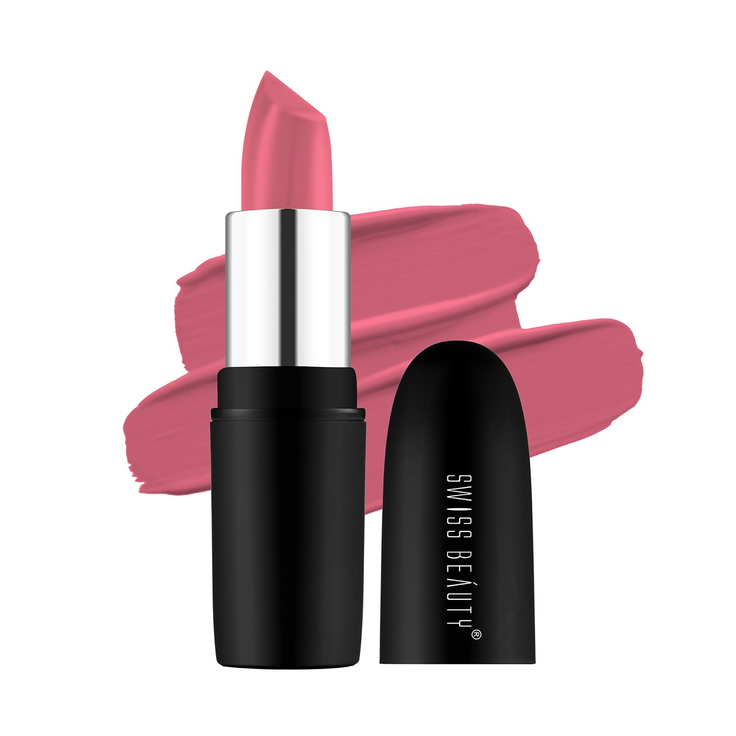 Swiss Beauty Pure Matte Creamy Lipstick | Non-drying, Highly pigmented Lipstick | Shade- Peach, 3.8gm|