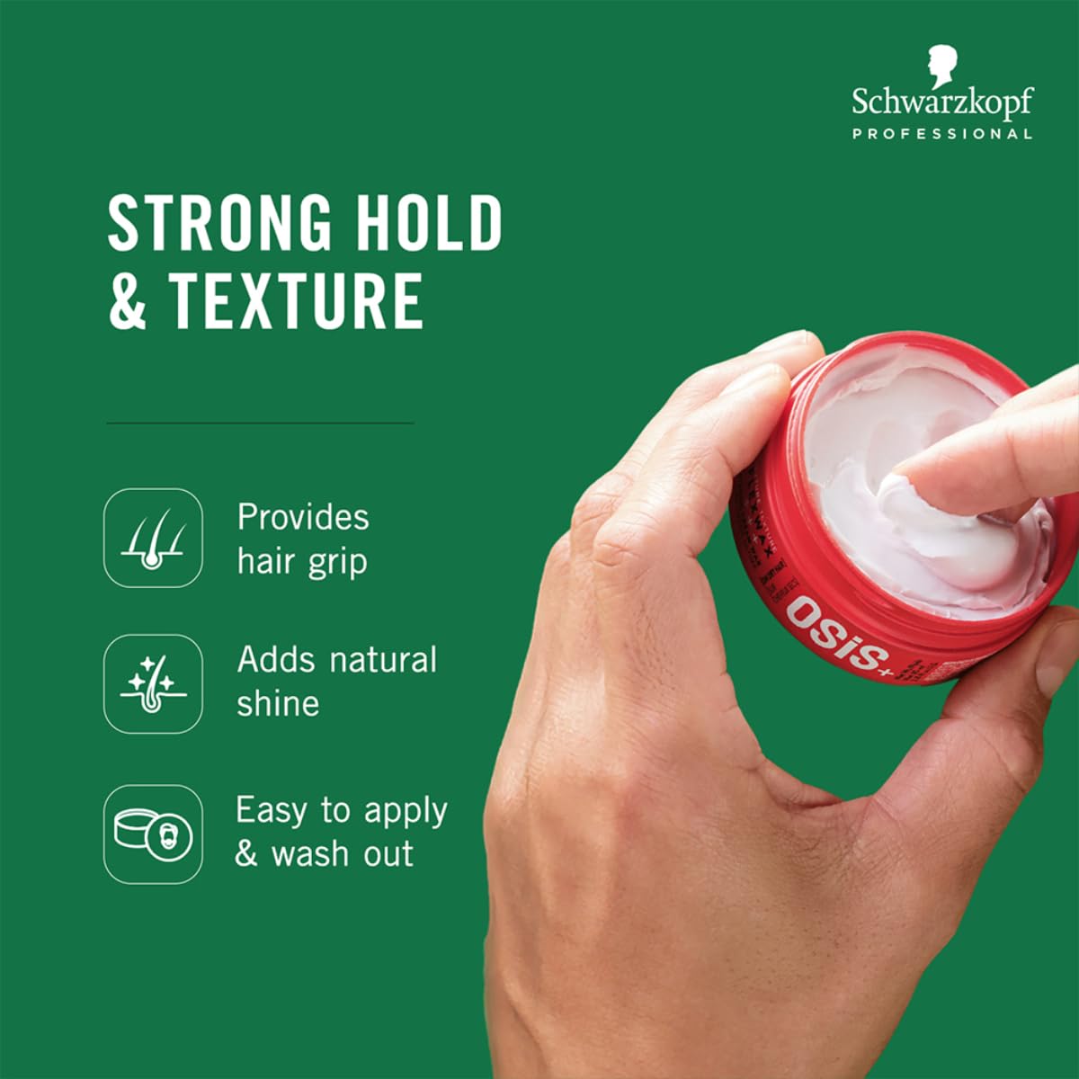Schwarzkopf Professional Osis+ Flexwax Strong Hair Styling Cream Wax I Provides Grip And Natural Shine I Easy To Apply And Wash | Medium Hold | Suitable Of All Hair Types | For Men And Women | 85 Ml