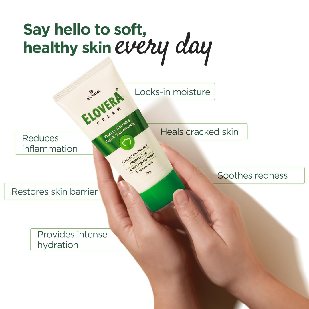 Glenmark Elovera Cream for Everyday Skin Care - 75 gm