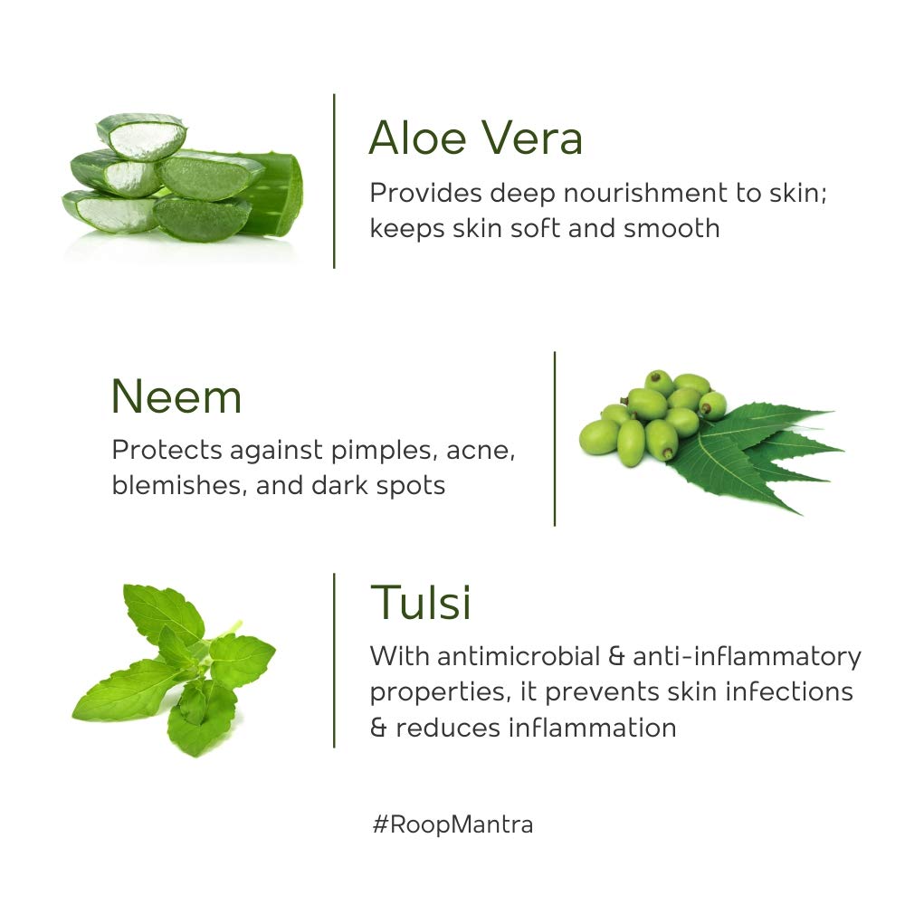 Roop Mantra Face Wash | Neem for Acne & Pimples, Anti Bacterial Skin | 115ml
