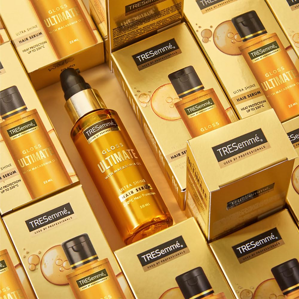 TRESemmé Gloss Ultimate Ultra Shine Hair Serum 100Ml With Macadamia Oil & Vitamin E, For Super Shiny Finish (Pack Of 3)