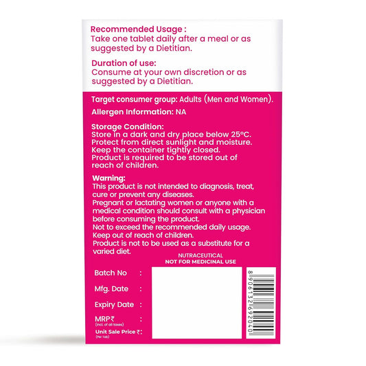 Dr. Morepen Biotin+ Tablet 60 Tablets For Healthy Hair, Skin & Nails, Weight management