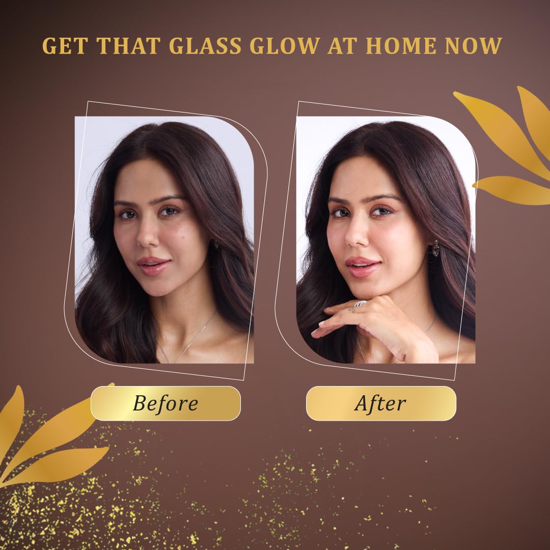 Fem Glass Glow Facial Kit with 24K Gold & Niacinamide – 35ml