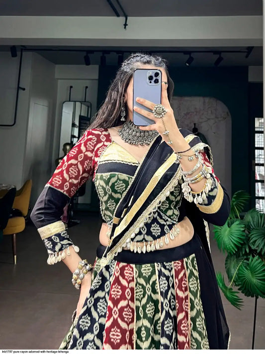 LNB1787 PURE RAYON ADORNED WITH HERITAGE LEHENGA