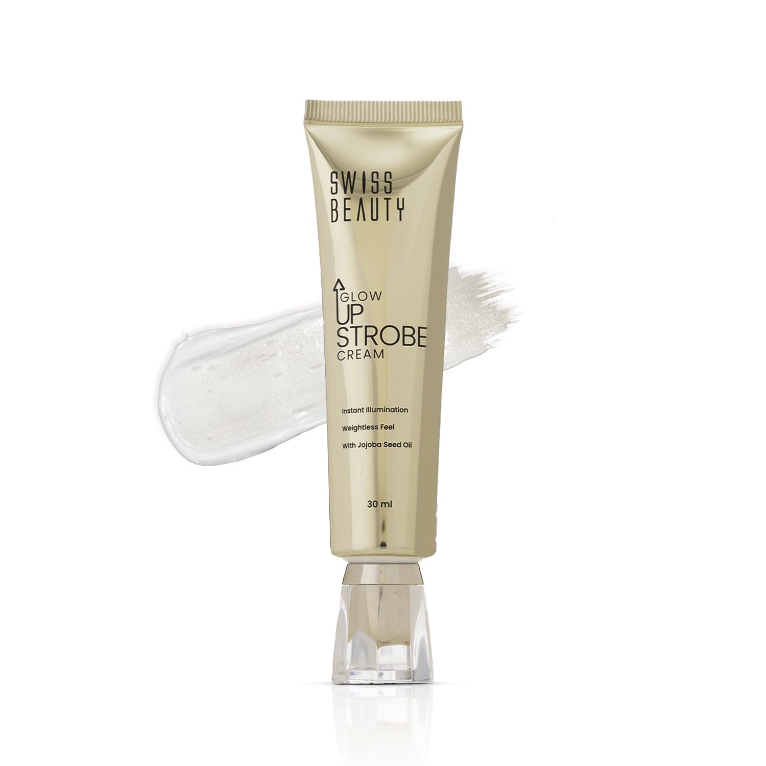 Swiss Beauty Glow Up Strobe Cream | Dewy Radiance | Hydrating | Versatile Use | With Jojoba Oil | For All Skin Types | 30ml, Shade- 2. Moonlit Glow