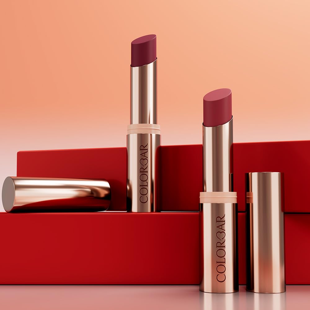 Colorbar Kissproof Lipstick | First Date Brown | Lightweight Matte Texture | Long-Lasting Vegan Lip Color | Paraben, Mineral Oil, Sulphate & Cruelty Free | 3.7 g