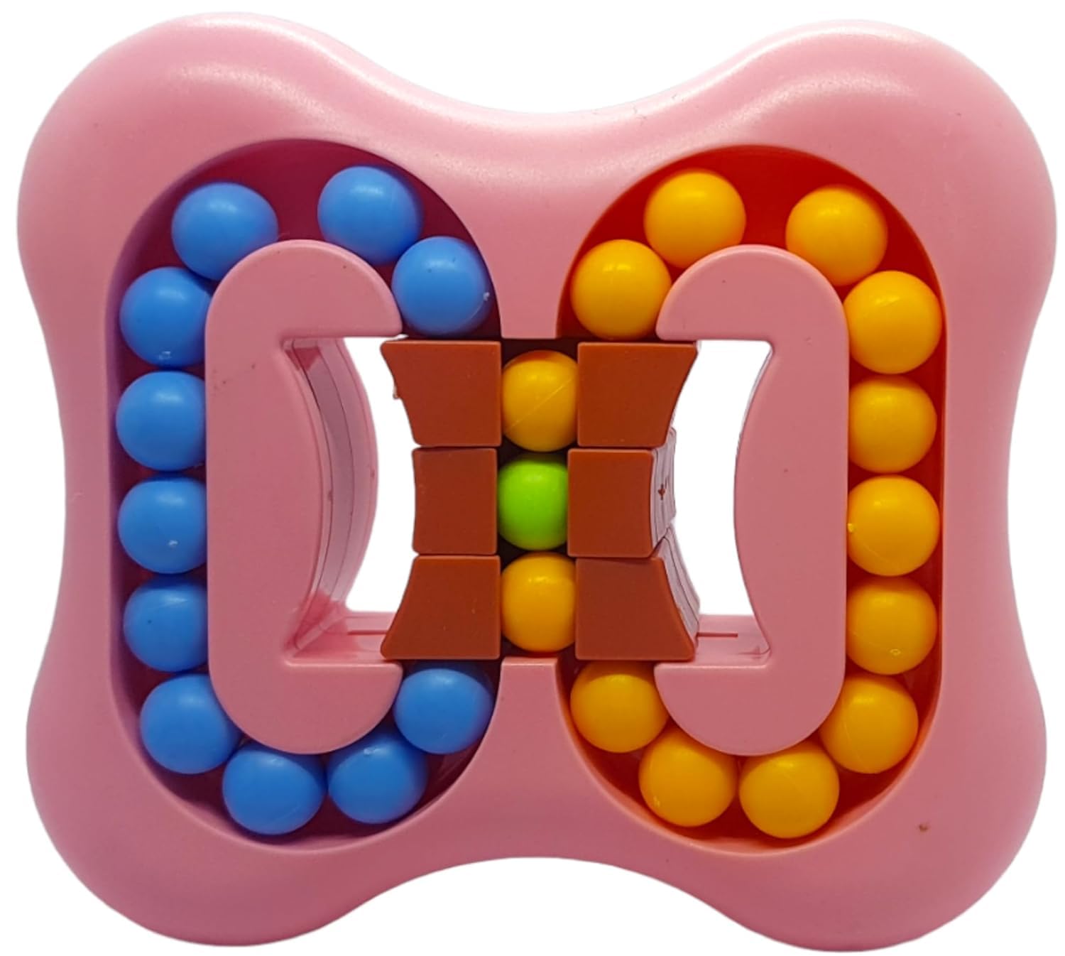 Magic Bean Puzzle Cube Toy for Kids and Adults - Rotating IQ Ball Brain Teaser with Color Matching Sliding Game