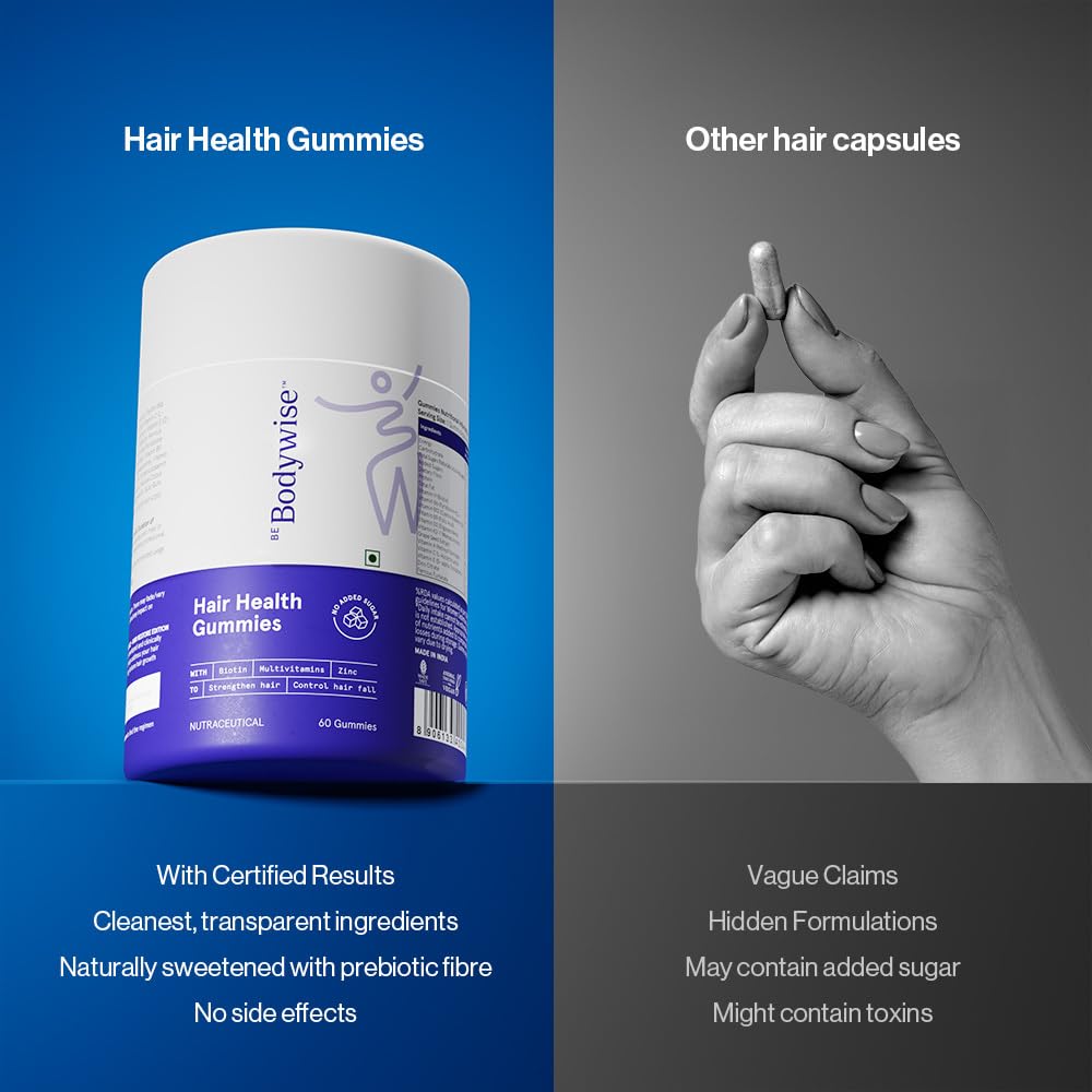BeBodywise Hair Health Gummies - 60 Gummies