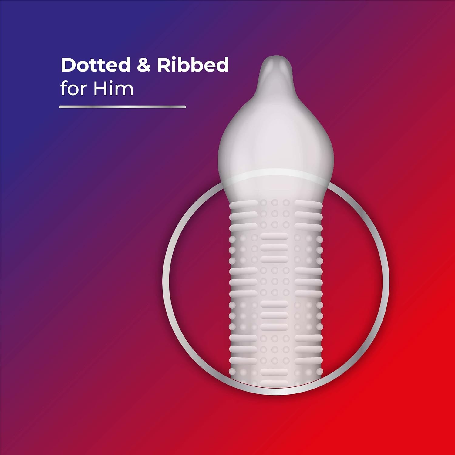 Skore Duo Max - Premium Pleasure Condoms for Him and Her with Disposal Pouches|Dotted & Ribbed|Performa Lubricant for Long Lasting Climax Delay |Suitable for use with lubes & toys- 1 Pack (10 pieces)