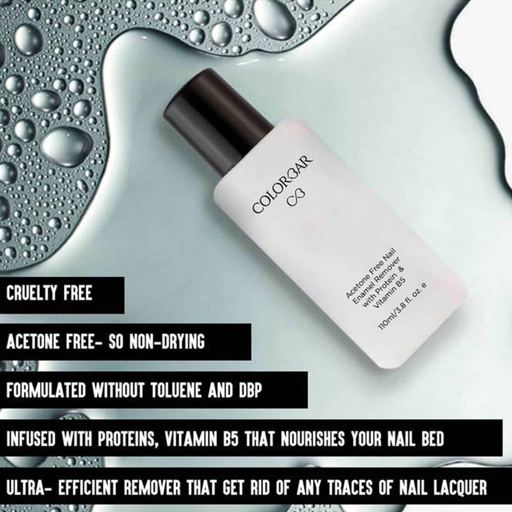 Colorbar Nail Polish Remover, 110ml | Nourishes nail | Acetone free