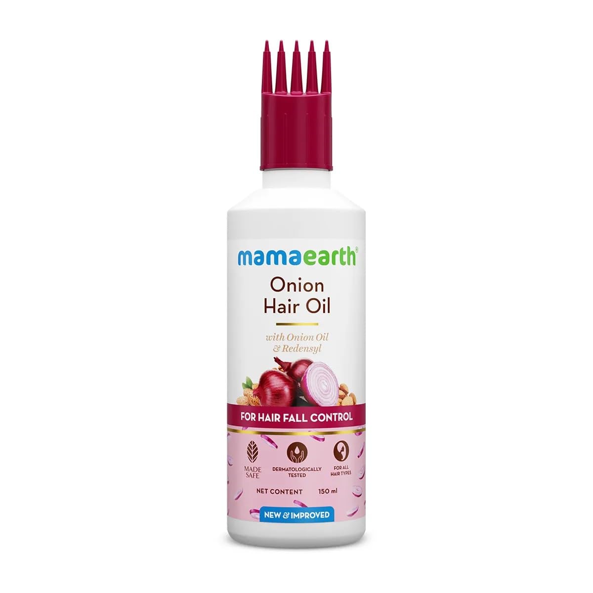 Mamaearth Onion Hair Oil for Hair Growth & Hair Fall Control with Redensyl - 150 ml
