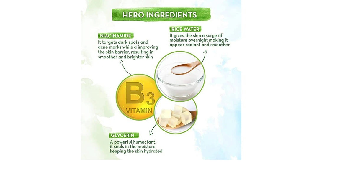 Mamaearth Rice Night Cream With Rice Water & Niacinamide - 50 gm