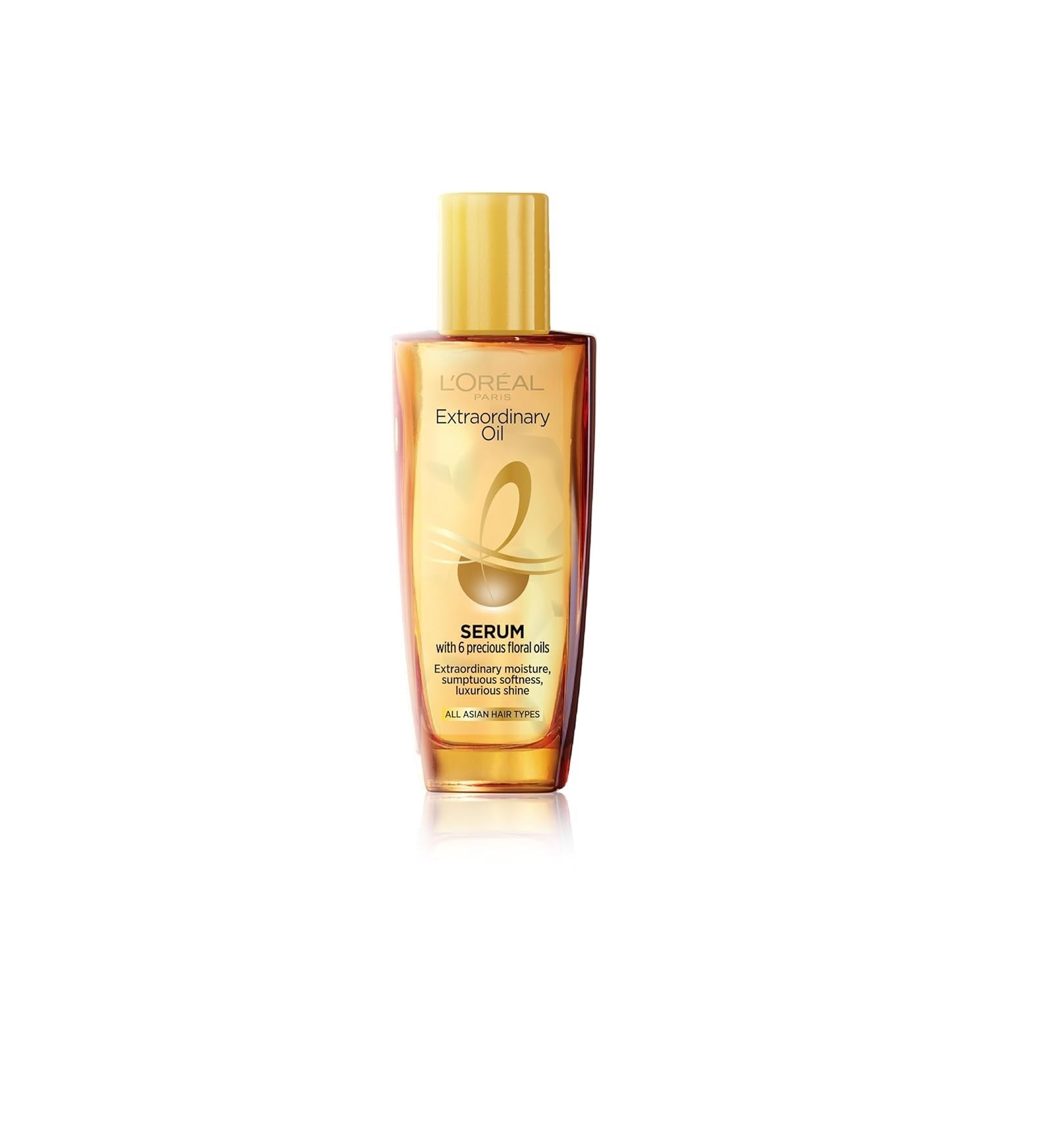 L'Oreal Paris Serum, Protection and Shine, For Dry, Flyaway & Frizzy Hair, With 6 Rare Flower Oils, Extraordinary Oil, 30ml