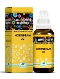 New Life Bach Flower Hornbeam, 30ml, Reduces Weariness, Aids Mental Strength, Keeps Individual Active