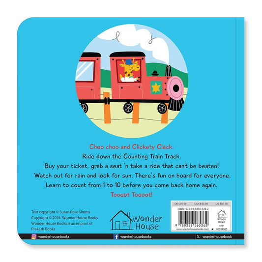 Counting Train Track – Choo Choo and Clickety Clack: A Fun Rhyming Board Book to Learn Numbers 1–10 with Trains, Tracks & Counting Fun | Board Book