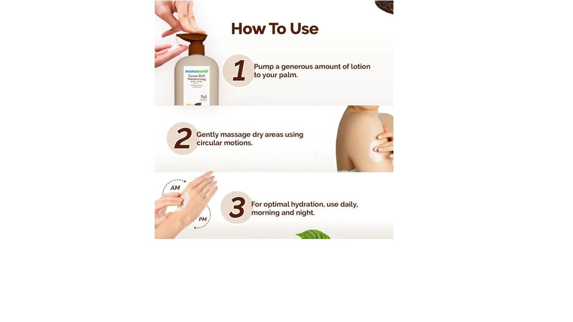 Mamaearth Cocoa Rich Moisturizing Body Lotion with Cocoa Butter & Vitamin E - 400 ml