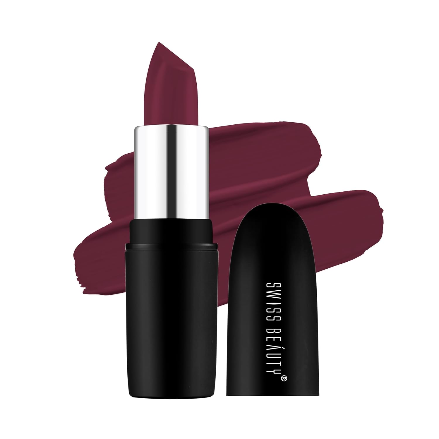 Swiss Beauty Pure Matte Creamy Lipstick | Non-drying, Highly pigmented Lipstick | Shade- Brandy Harrington, 3.8gm|
