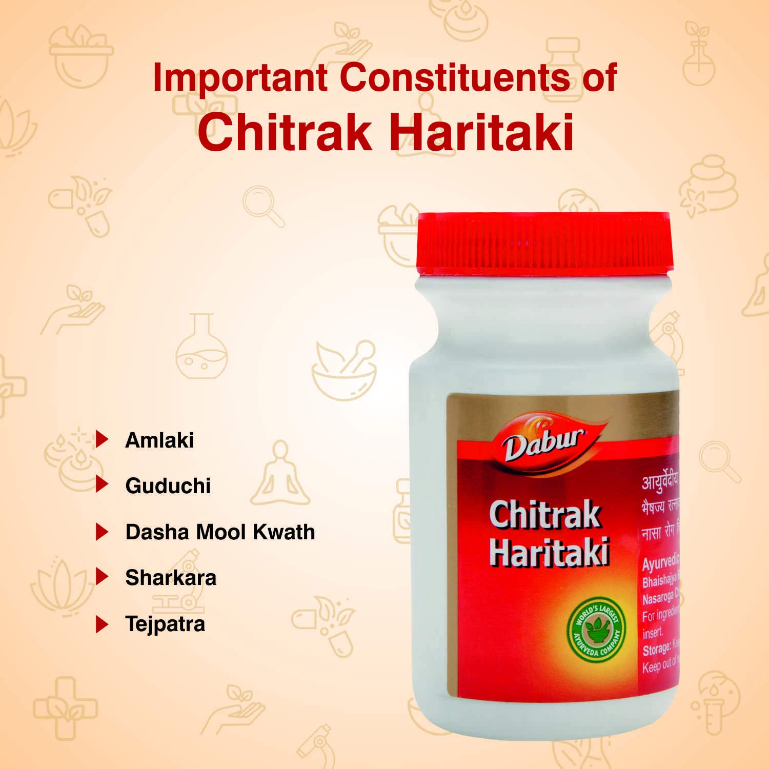 Dabur Ayurvedic Chitrak Haritaki (100g) for asthma, bronchitis, rhinitis, and tuberculosis