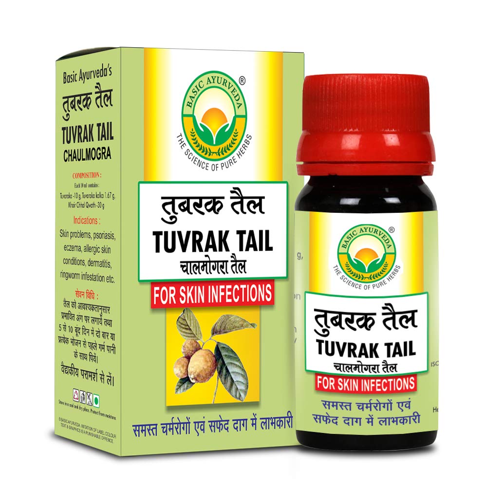 Basic Ayurveda Tuvrak Tail 30 ml For scaly eruptions and chronic skin diseases like eczema, ringworm and scabies