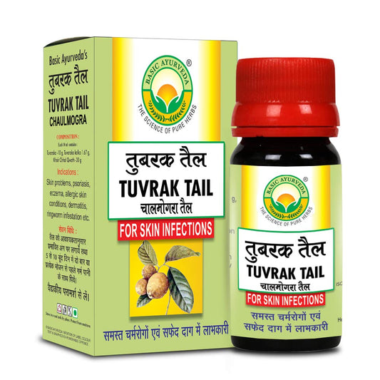 Basic Ayurveda Tuvrak Tail 30 ml For scaly eruptions and chronic skin diseases like eczema, ringworm and scabies
