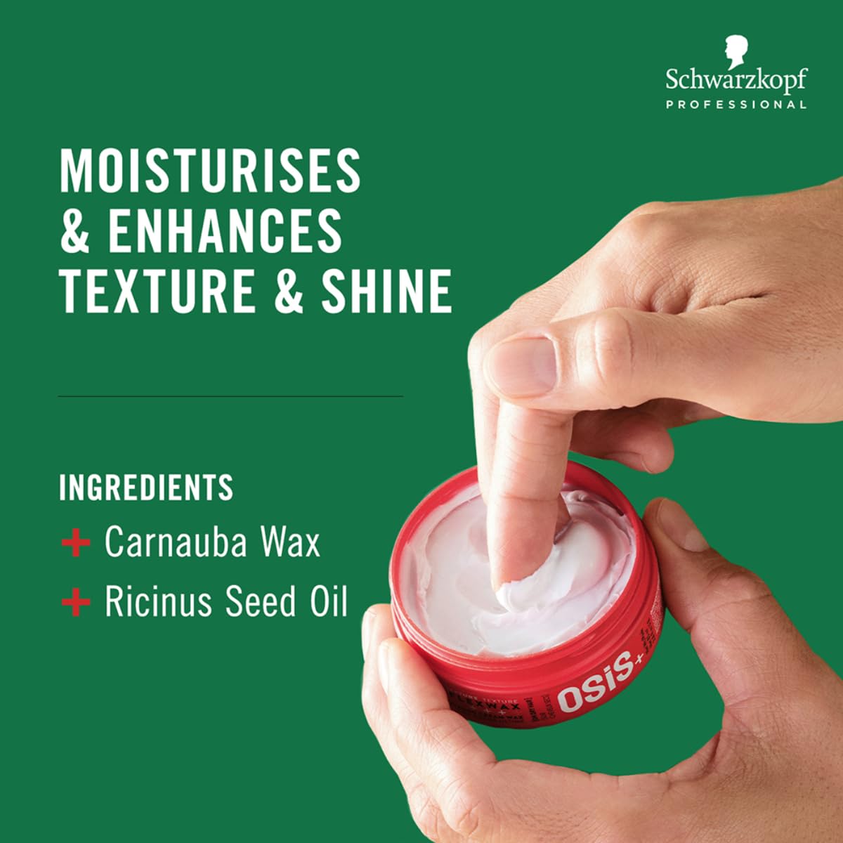 Schwarzkopf Professional Osis+ Flexwax Strong Hair Styling Cream Wax I Provides Grip And Natural Shine I Easy To Apply And Wash | Medium Hold | Suitable Of All Hair Types | For Men And Women | 85 Ml