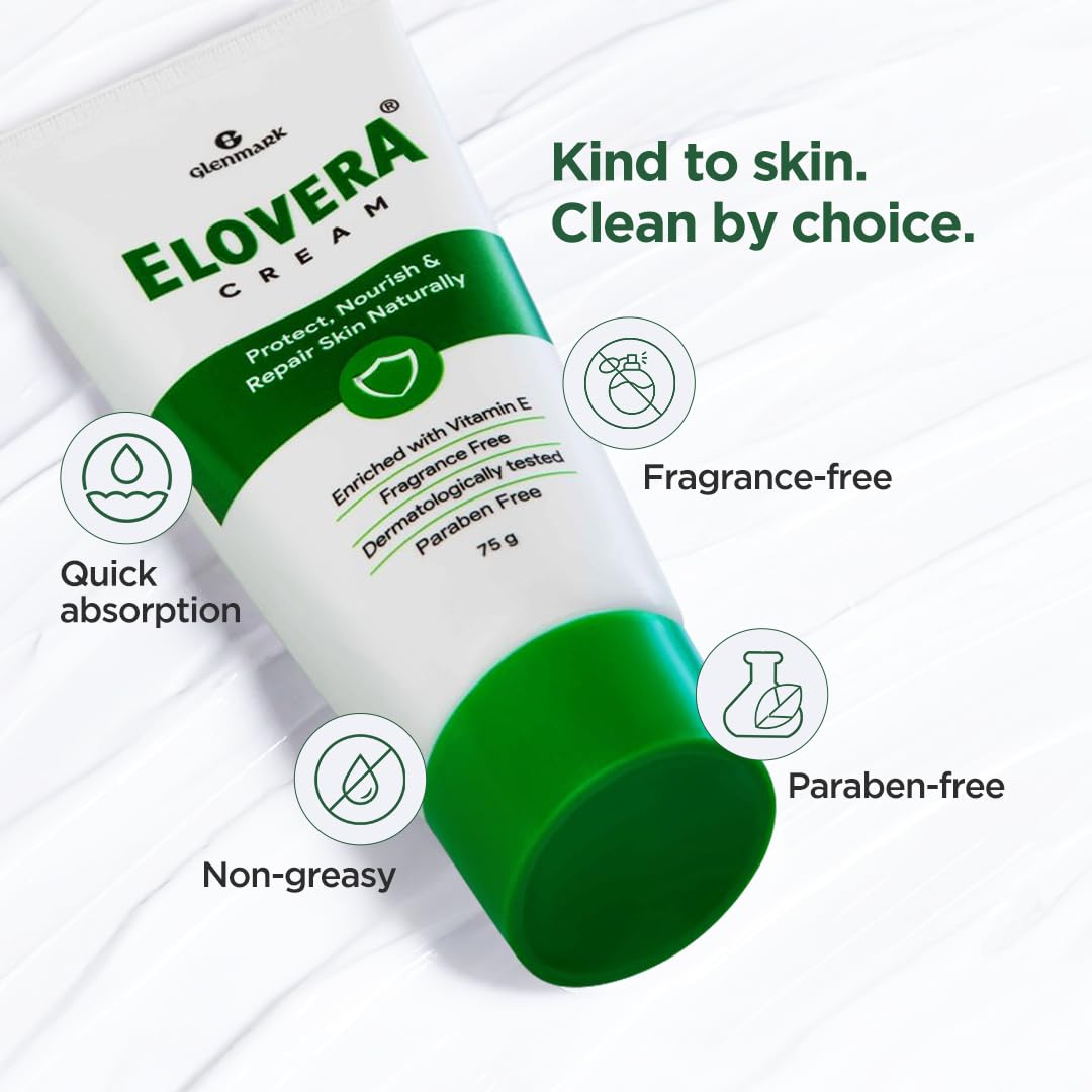 Glenmark Elovera Cream for Everyday Skin Care - 75 gm
