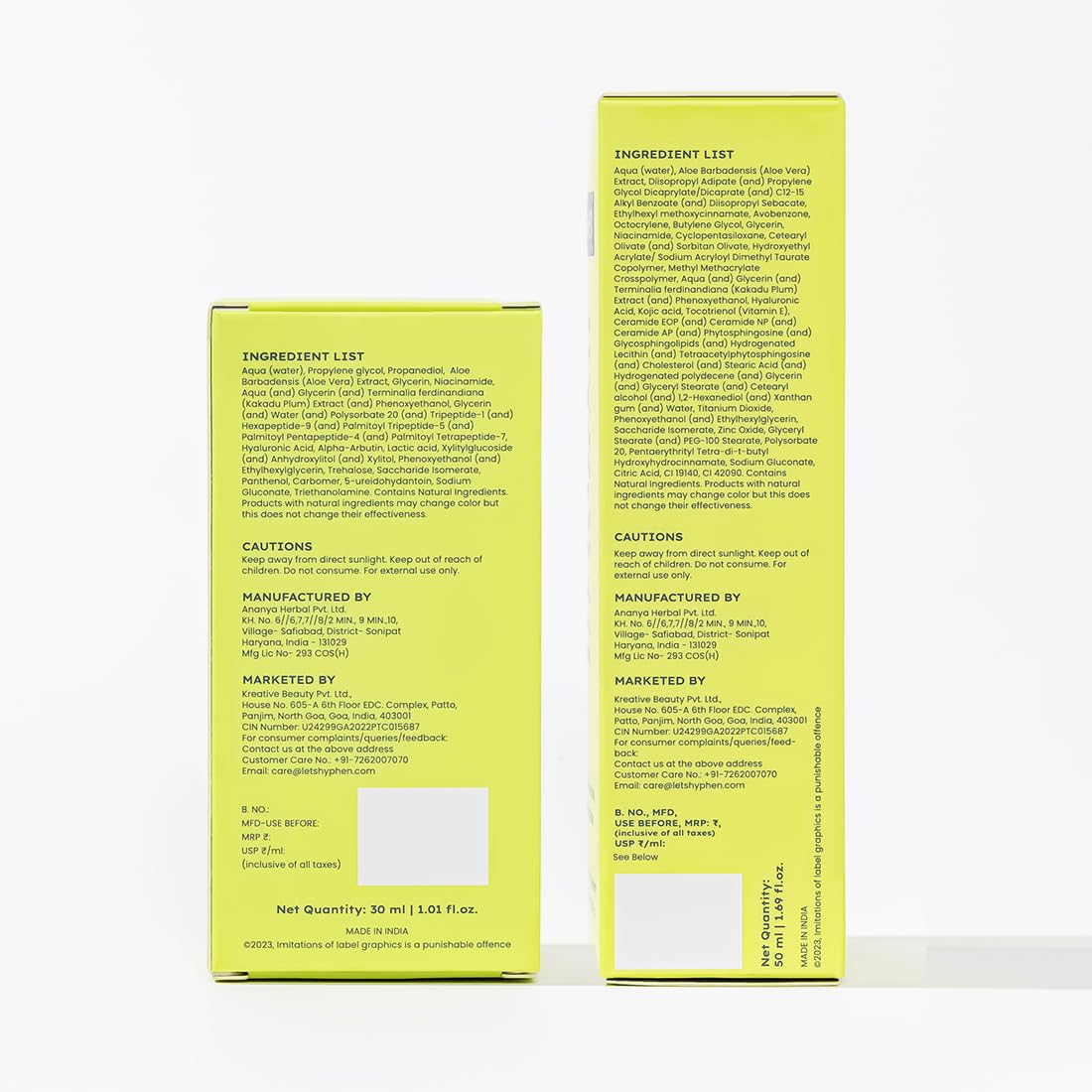 Hyphen Daily Day-Care Routine to Glow & Protect with Face Serum & Moisturizing Sunscreen SPF 50