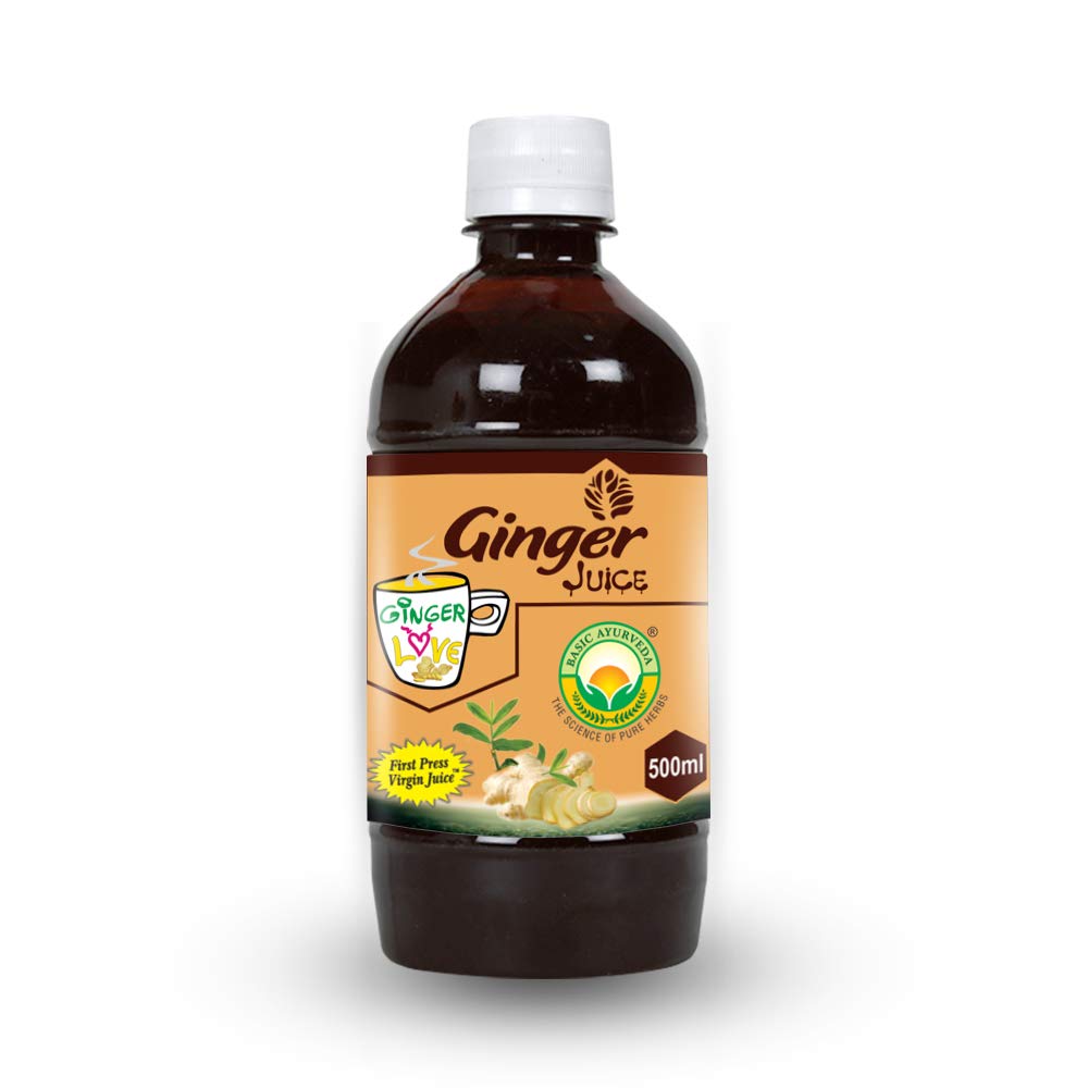Basic Ayurveda Ginger Juice 500 ml For digestion, loss of appetite and motion sickness, bad breath
