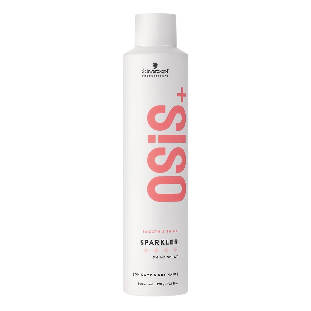 Schwarzkopf Professional OSiS+ Sparkler Shine Spray | Instant Shine & Lightweight Conditioning Spray for Men & Women | Anti-Frizz & Smooth Finish for All Hair Types - 300 ML