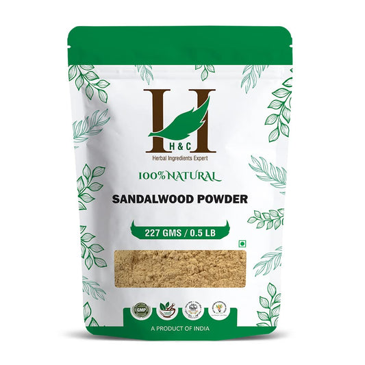 H&C Herbal Ingredients Expert 100% Natural Sandalwood/Chandan Powder For Face Pack (227g)