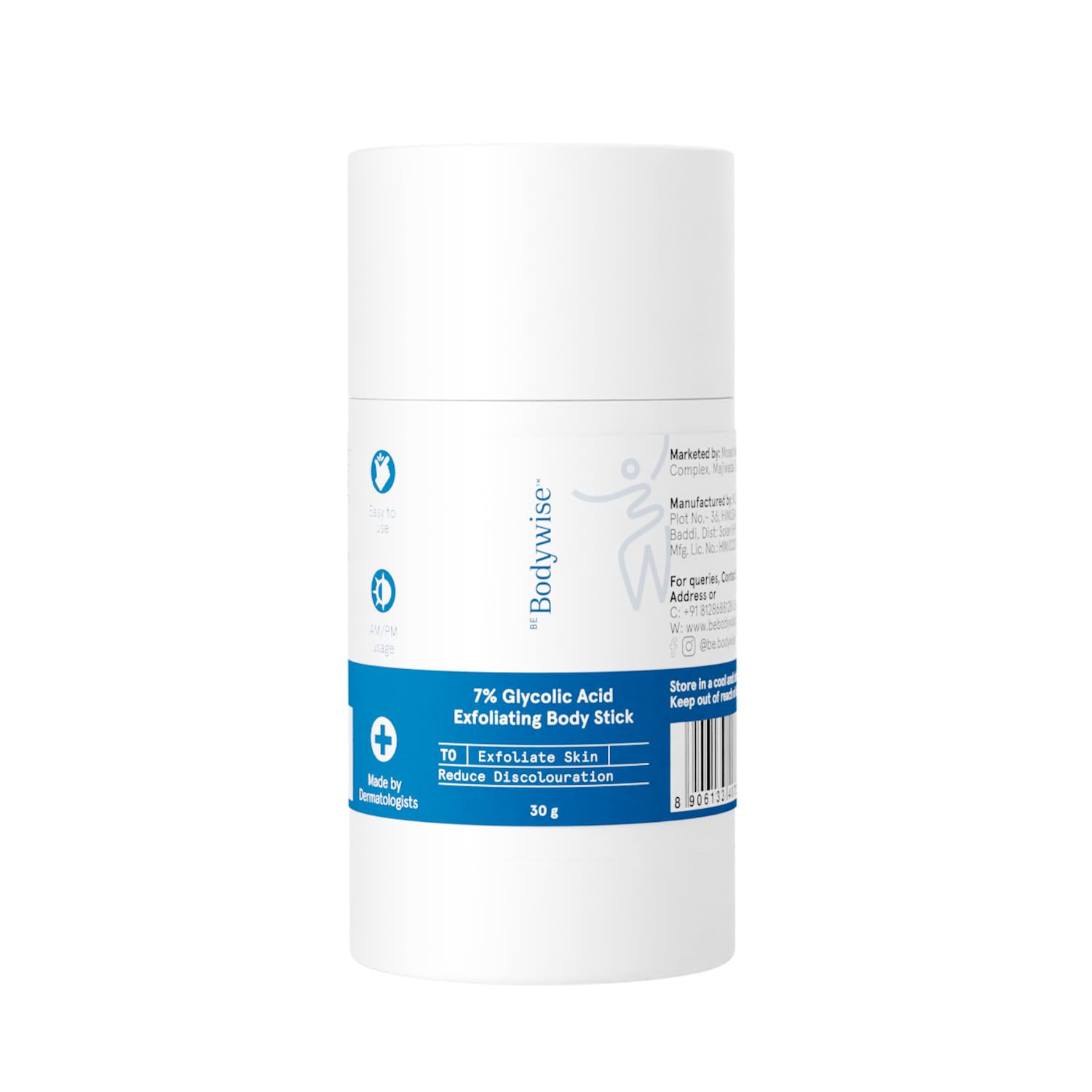 BeBodywise 7% Glycolic Acid Exfoliating Body Stick - 30 gm