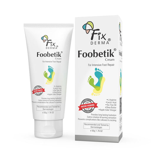 Fixderma Foobetik Cream, Foot cream, 50g For Dry & Cracked Feet, Calloused or Chapped Skin