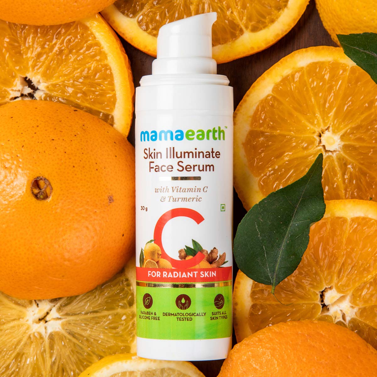 Mamaearth Skin Illuminate Face Serum for Radiant Skin with Vitamin C and Turmeric - 30 g | Highly Potent Vitamin C | Gives A Radiant Glow