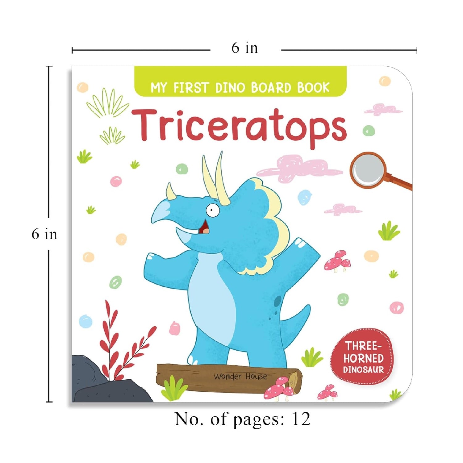 Triceratops – My First Dino Board Book: Illustrated Dinosaur Picture Book for Kids |  Board Book