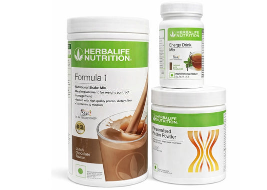 Herblife Nutrition Shake Mix Dutch Chocolate Flavour 500g With Protine Powder 200g And Tulshi Afresh 50g