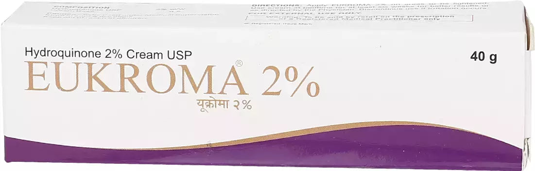 Eukroma 2% Cream (40gm) For Chloasma, Melasma, Acne Scars