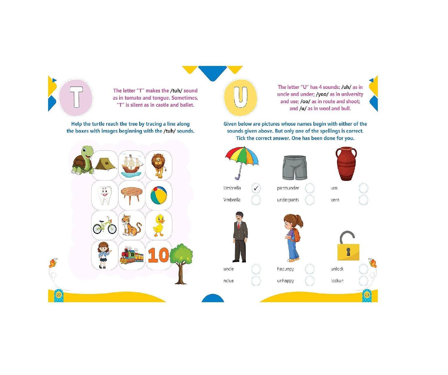 Phonics Reader (Set of 4 Books) - Alphabet Sounds, Short and Long Vowel Sounds, Word Families, Blends and Digraphs - Activity Book for Kids