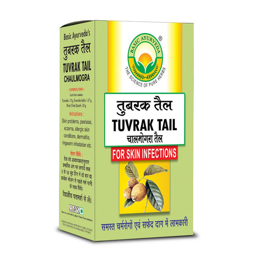 Basic Ayurveda Tuvrak Tail 30 ml For scaly eruptions and chronic skin diseases like eczema, ringworm and scabies